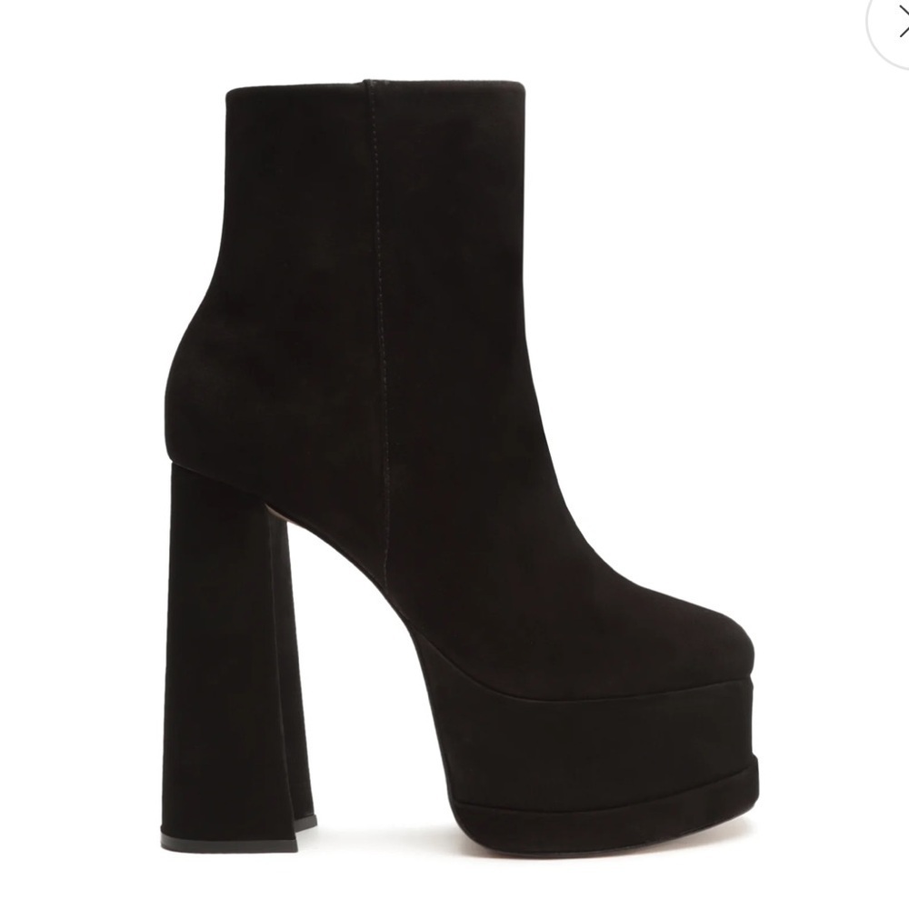 ✅Schutz Selene Casual Nubuck Bootie black size 8.5 B